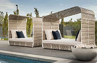Лаунж-диван для террасы и сада "Сорренто" из искусственного ротанга Украинские конструкции