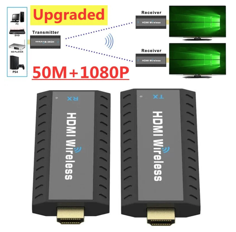 VIKEFON HDMI бездротовий відеопередавач приймач 1080p 5Ghz 50 м передавання відео без дротів через радіоканалу