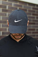 Кепка Nike сіра білий логотип