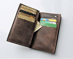 Чоловічий шкіряний гаманець "Spazioso" 20 відділень для карток