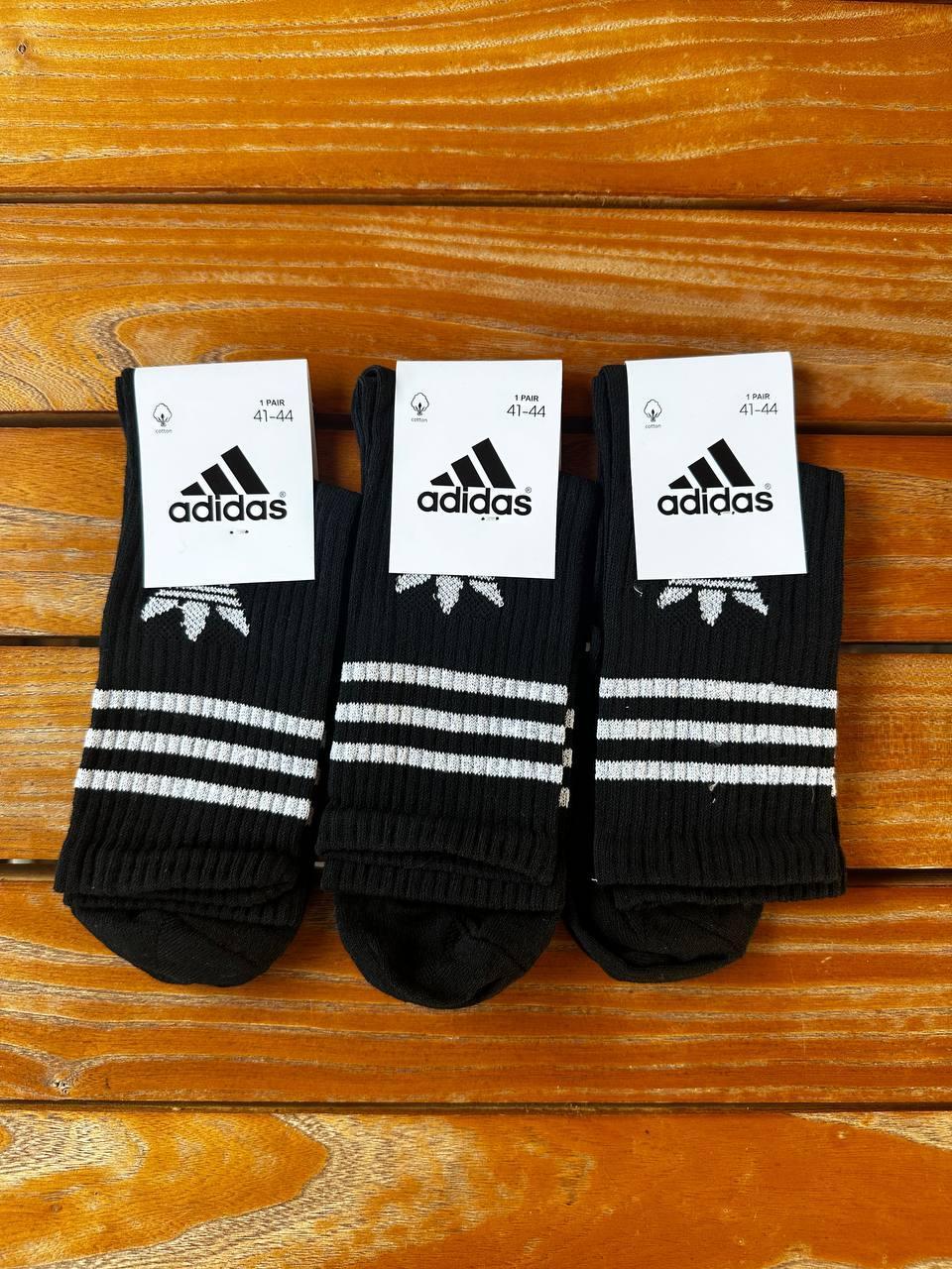Шкарпетки "Adidas" Демісезонні чорні високі  р.41-44