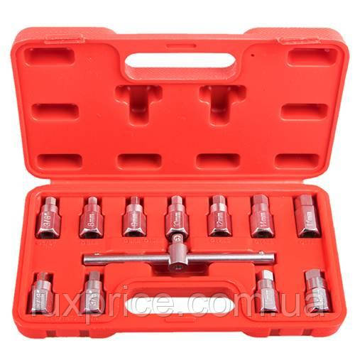 Набір для відкручування масляних пробок. 12 пр. Alloid МП-5039 Luxprice, фото 1