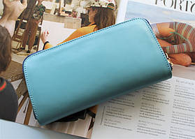Жіночий гаманець "Eccellente" з натуральної шкіри блакитний