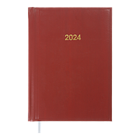 Ежедневник датированный 2024 BUROMAX BASE A5, бордовый (BM.2108-13)
