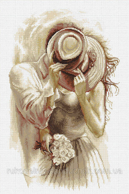 Набір для вишивання хрестом "Luca-s" B2295 Капелюх до капелюсі, фото 1