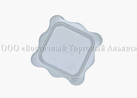 Тарілочки для десертів пластикові квадратні — 100 шт.