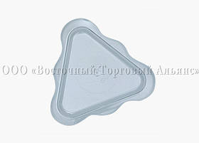 Тарілочки для десертів пластикові трикутні — 100 шт.