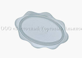 Тарілочки для десертів пластикові овальні — 100 шт.