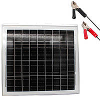 Солнечная панель 18V 10W для зарядки аккумулятора авто 235х350х17мм / Портативная солнечная батарея