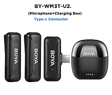 BOYA BY-WM3T Бездротовий петличний мікрофон iPhone iPad Android Samsung смартфон пряма трансляція Youtube USB-C