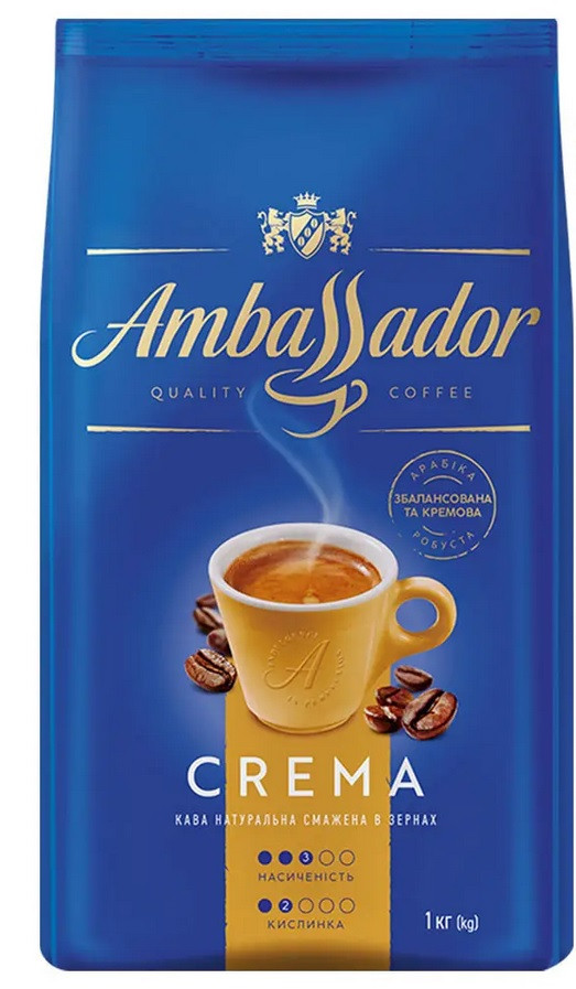 Кава в зернах Ambassador Crema 1 кг