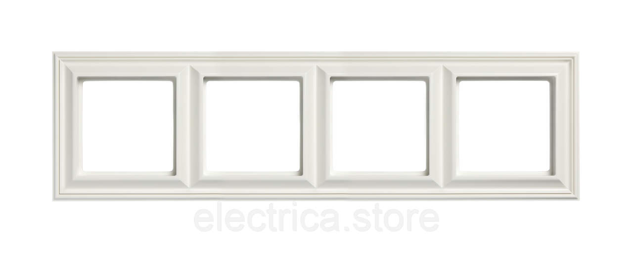 Рамка 4-постова, білий Eco Profi Deco EPD484WW, фото 1