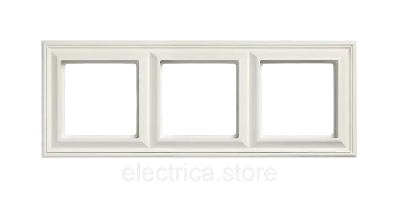 Рамка 3-постова, білий Eco Profi Deco EPD483WW, фото 1