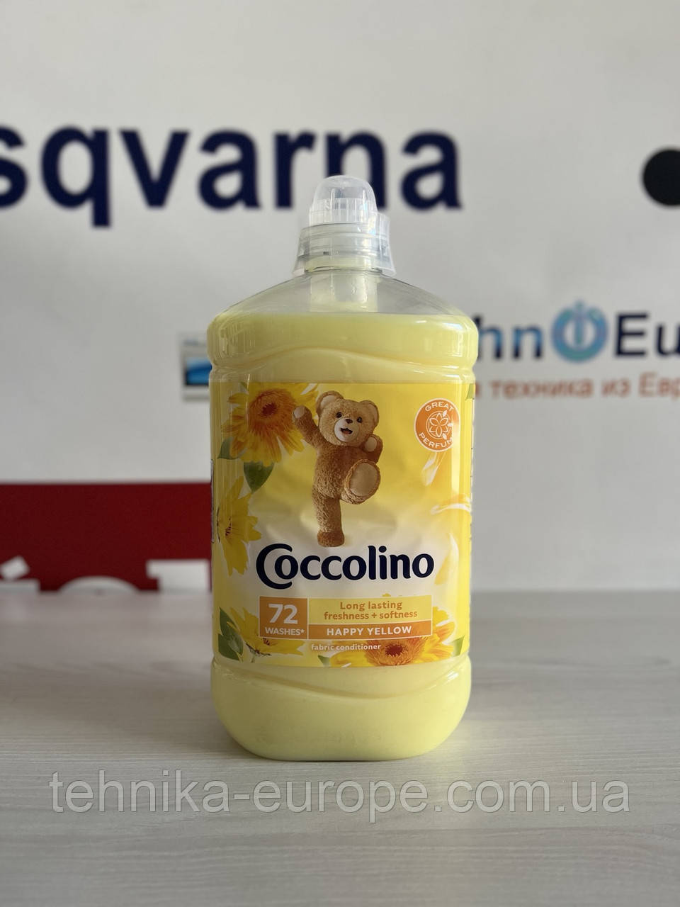 Кондиціонер для білизни Coccolino Happy Yellow 1,8л 72 прання E18, фото 1