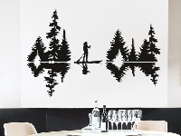 Декоративное панно на стену: "На озере". Картина на стену, 25 см