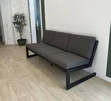 Диван ЛОФТ S метал, м'які подушки для офісу, дому, дачі, фото 8