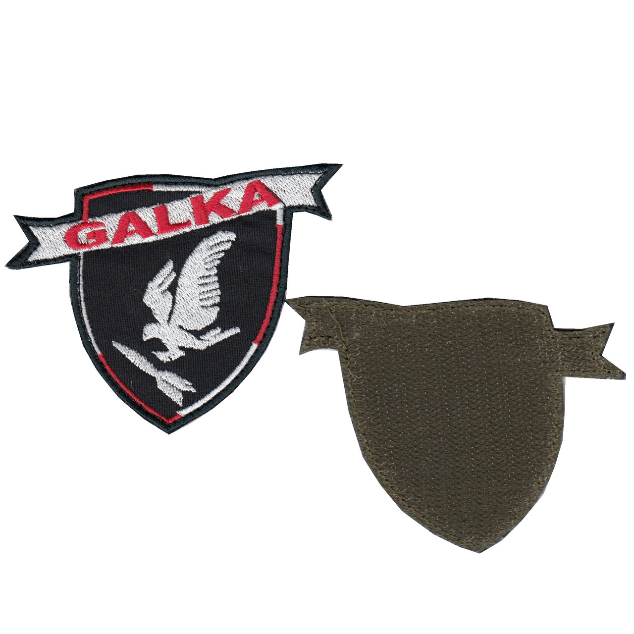 Шеврон ЗСУ, військовий / армійський, GALKA  , на липучці, на чорному. 11  см * 9,5 см