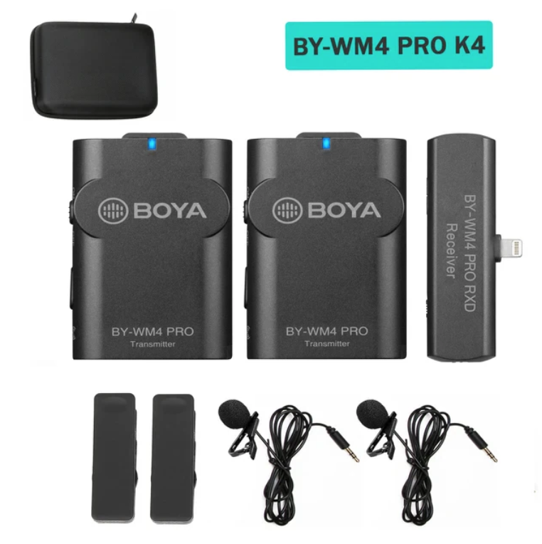 BOYA BY-WM4 PRO 2.4Ghz Бездротовий петельний мікрофон iPhone Android смартфон пряма трансляція Youtube USB-C