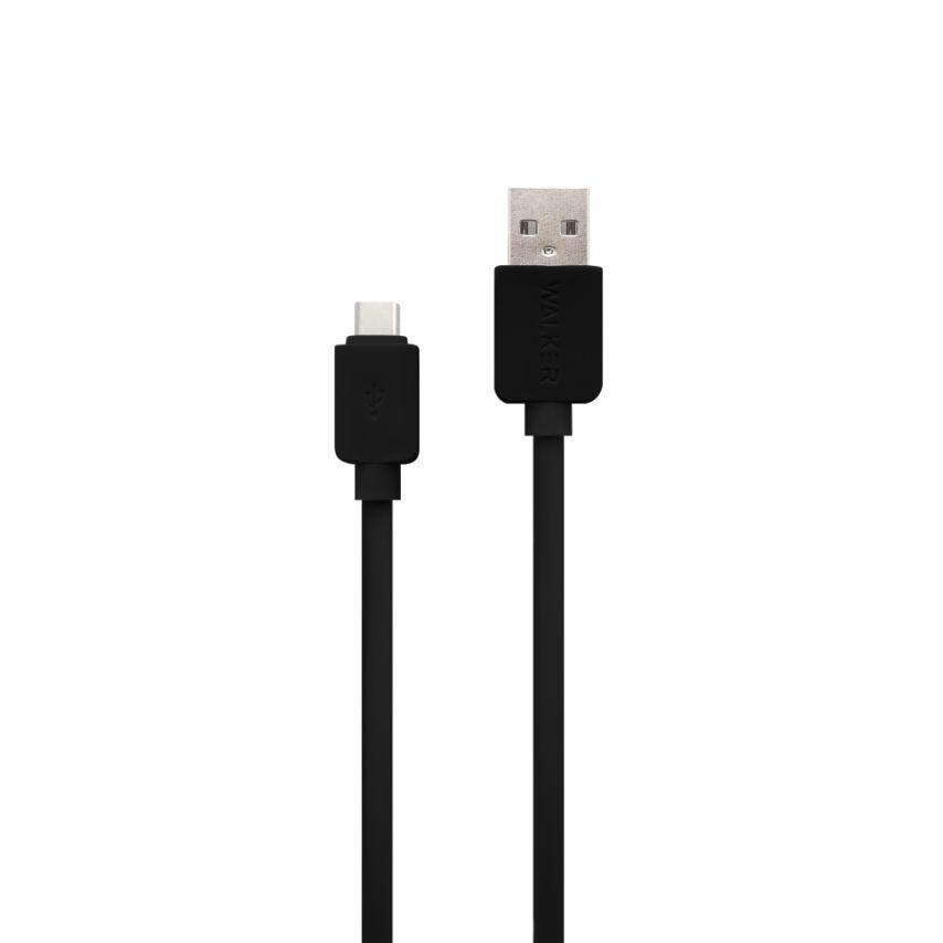 USB кабель для заряджання та передачі даних Type-C 1,0А 1м чорний WALKER