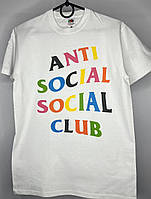 Мужская футболка c принтом Anti Social - доступна в размере S, Распродажа со склада- размер S