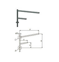 Кронштейн однорожковый 2 яруса для опор уличного освещения 1м*2м