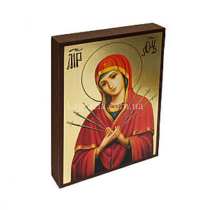 Ікона Божа Матір Семістрельна 10 Х 14 см, фото 2