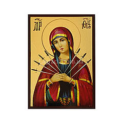 Ікона Божої Матері Семистрільна  10 Х 14 см