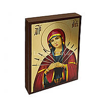Ікона Божої Матері Семистрільна  10 Х 14 см, фото 2