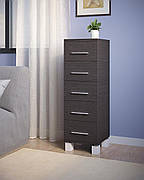 Високий вузький комод для речей на 5 шухляд, комод із висувними великими шухлядами