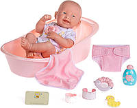 Кукла пупс Ла Ньюборн с ванной JC Toys La Newborn Deluxe Bathtub 8 piece Layette Gift Set 18570