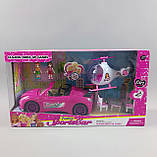 Машинка та вертоліт для ляльки рожева 7898, фото 2