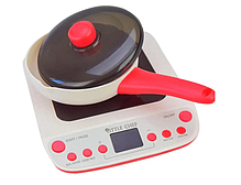 Ігрова дитяча міні-кухня Little Chef Kitchen ВС9005 з плитою та аксесуарами (червона та біла)., фото 2