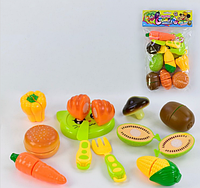 Игровой детский набор продуктов на липучке 11 предметов. 5020 А-17