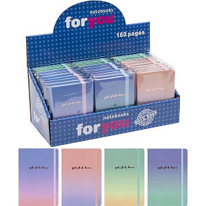 Блокнот А7/80 аркушів, 10,5х7,5см., клітинка на резинці, тв. обкл. (3781-4L)