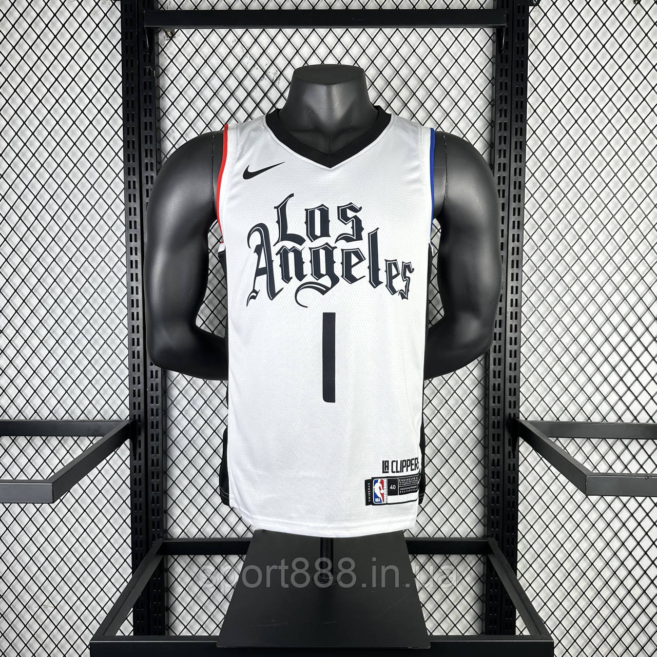 Біла баскетбольна майка Харден 1 Кліперс Nike Harden Los Angeless Clippers 2023-24
