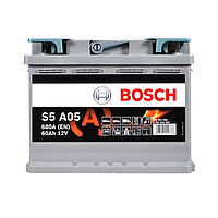 Аккумулятор автомобильный BOSCH AGM (S5A 050) (L2) 60Ah 680A R+