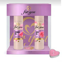 Набір косметичний для жінок Liora For You 2x100 мл. (пінна олія для душу + олія для тіла)