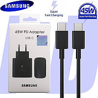 Швидкий зарядний пристрій для Samsung Power Adapter 45W USB-C Блок живлення й кабель заряджання для самсунг