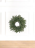 Венок новогодний декорированный диаметр 45 см, рождественский венок из хвои, венок на дверь новогодний зеленый Віденський