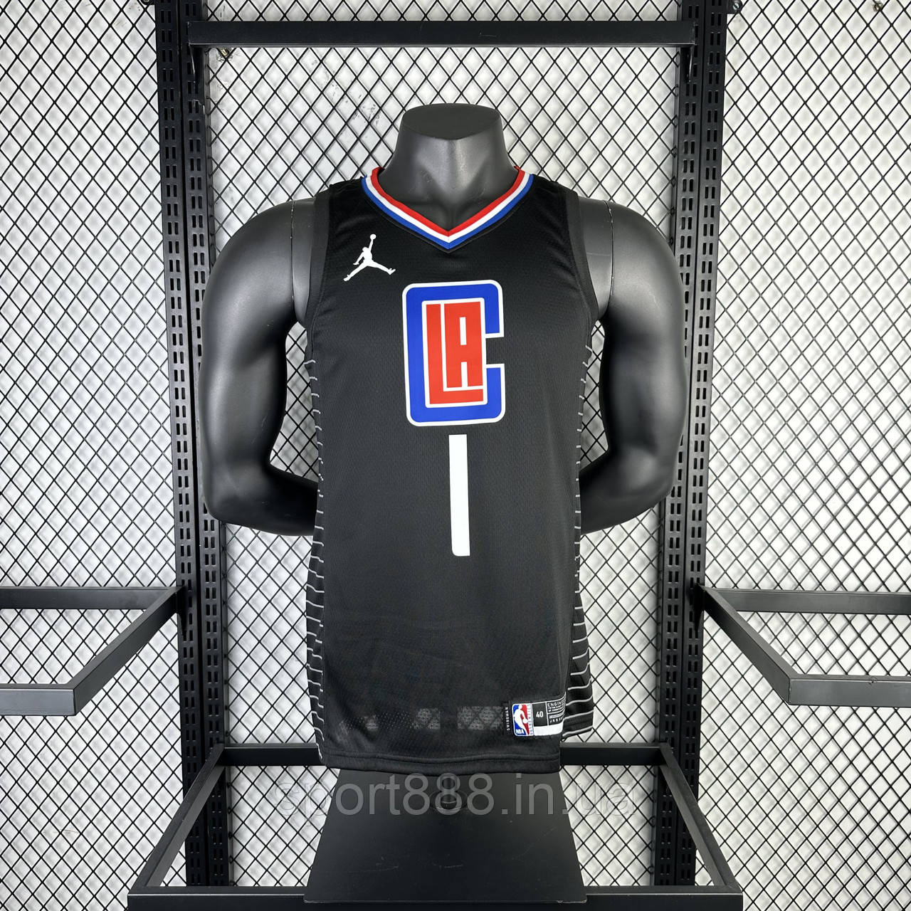 Чорна баскетбольна майка Харден 1 Кліперс Jordan Harden Los Angeless Clippers 2023-24 City Edition