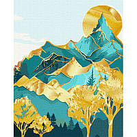 Картина за номерами "Гірські вершини" KHO5104 з фарбами металік 40х50 см топ