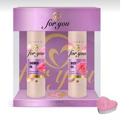 Набір косметичний для жінок Liora For You 2x100 мл. (пінна олія для душу + олія для тіла)