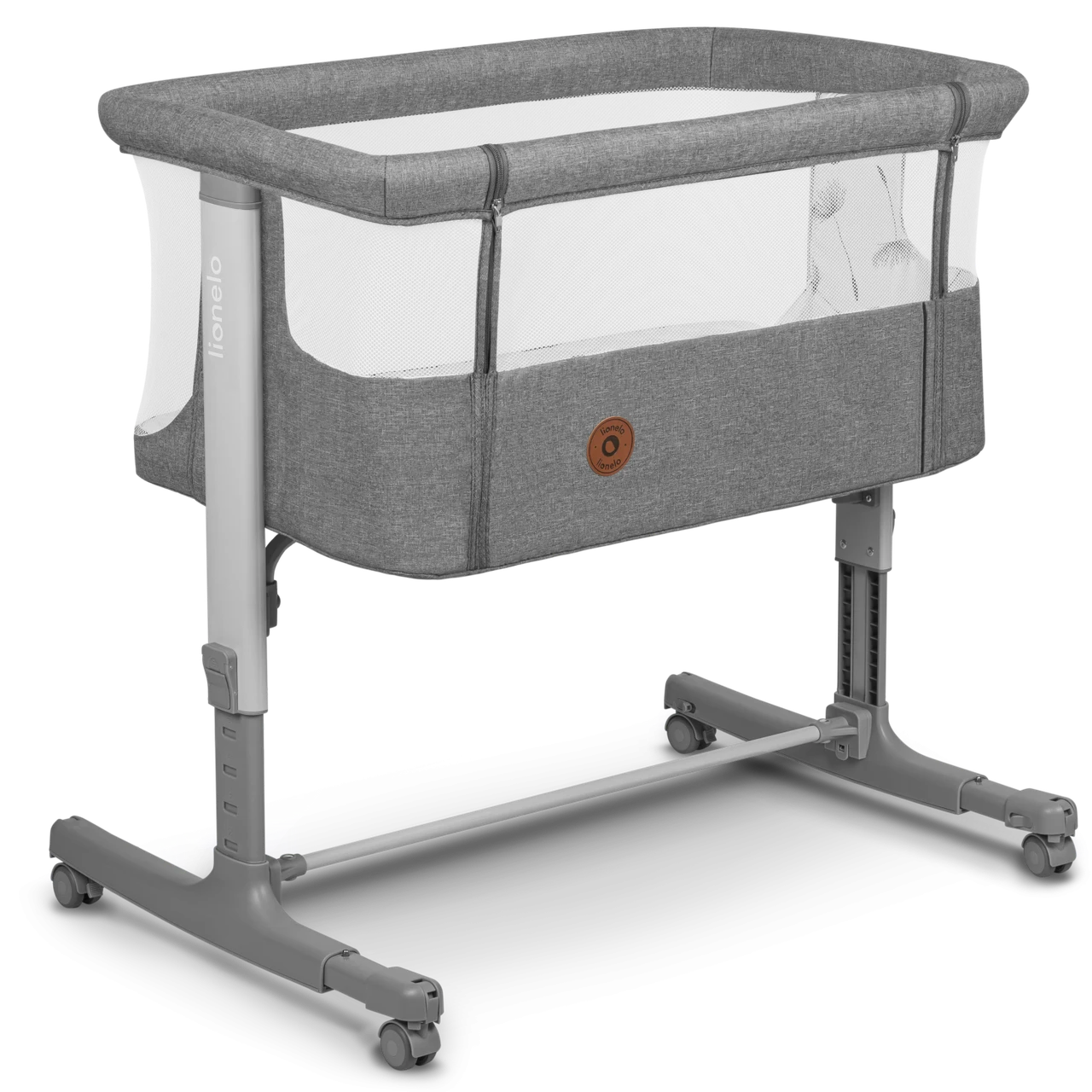 Ліжечко приставне Lionelo AURORA GREY CONCRETE