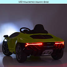Дитячий електромобіль Bambi M4319EBLRS-7 Lamborghini акумуляторний на пульті управління одномісний Помаранчевий, фото 3