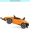 Дитячий електромобіль Bambi M4319EBLRS-7 Lamborghini акумуляторний на пульті управління одномісний Помаранчевий, фото 7