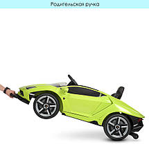 Дитячий електромобіль Bambi M 4319EBLR-5 Lamborghini акумуляторний на пульті управління одномісний Зелений, фото 6