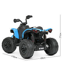 Квадроцикл дитячий Bambi M 5001EBLR-4 електричний акумуляторний на 3-8 років з пультом Синій, фото 6