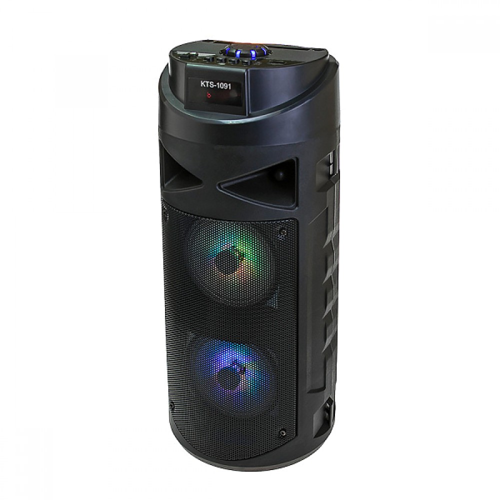 Портативна колонка KTS-1091 Bluetooth- акустика з мікрофон FM-радіо USB TF AUX на акумуляторі