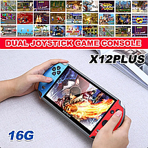 Ігрова консоль X12 Plus бездротова ретроприставка з дисплеєм 5 дюймів, вбудованими іграми виходом у ТВ, фото 2