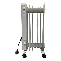 Підлоговий масляний обігрівач Descon DA-J1501 радіатор економний для дому та офісу термостат 7-ребер, фото 4